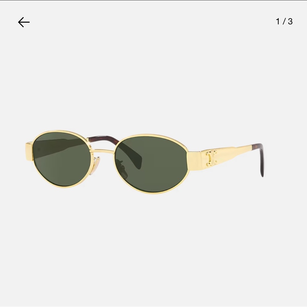 Gold and Green Sunglasses